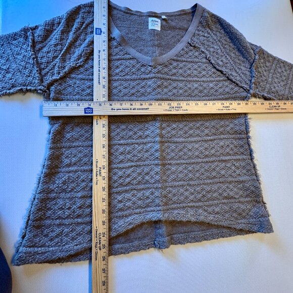 Dylan Chunky Vneck Sweater Large Brown Neutral Fisherman Coastal Grandma - Picture 5 of 9
